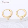 18K Gold Plated Leverback Earring Hooks,Hypoallergenic DIY Jewelry Making Findings,Round Hoop Earrings Clasps For Earrings