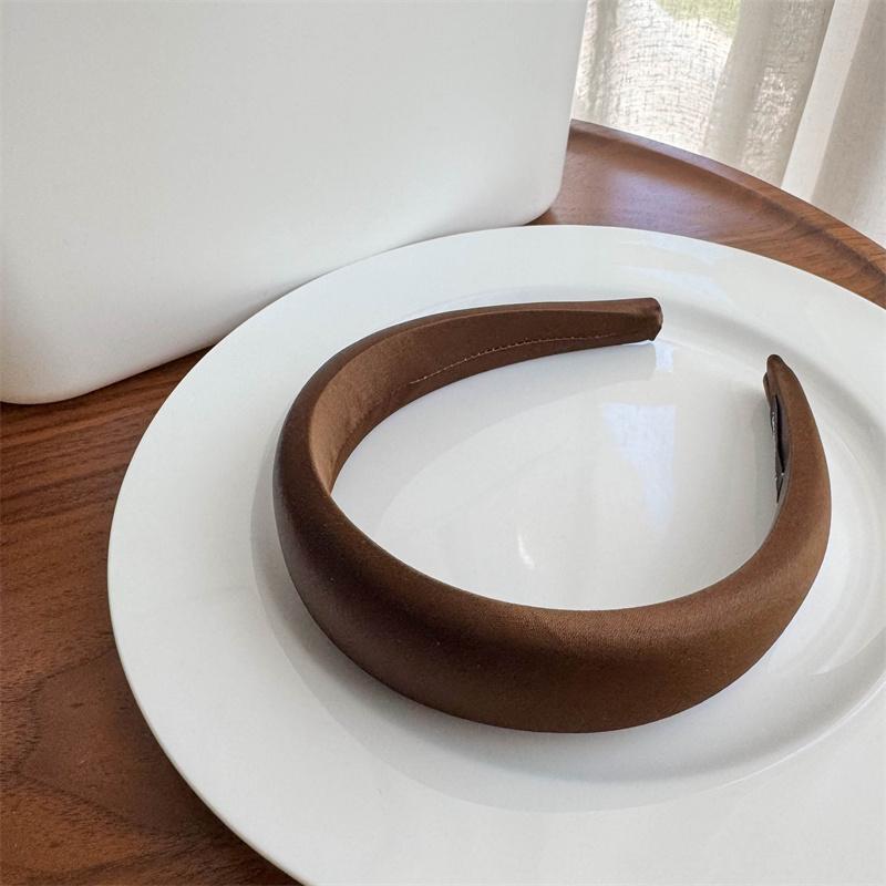 4CM Able Women's Satin Headbands Thick Sponge Padded Hairbands for Ladies Casual Hair Hoops Accessories