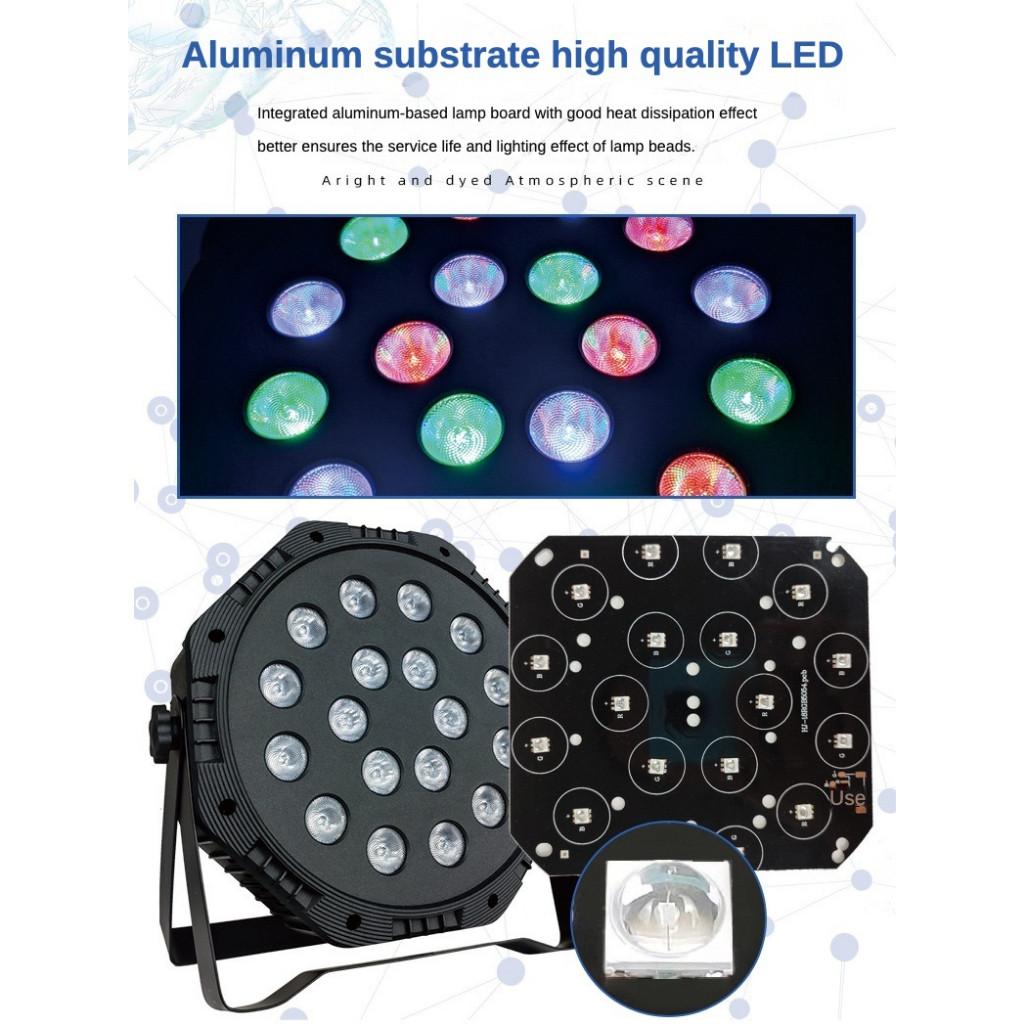 18 Led Par Light Portable DJ Lights Slim Stage Lighting Equipment RGB Light Party Lights Led Disco Light