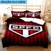 3pcs Paulo Fc Emblem Printed Bedding Set Duvet Cover Closure Includes 1 Duvet Cover & 2 Pillowcases Bedding Sets Home Decor Gifts