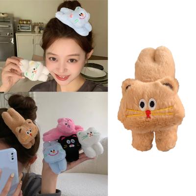 Cute Cat Ears Hair Clip for Women and Girls Soft Fabric Hair Accessory Hairpin Hairpieces for Daily Wear and Parties