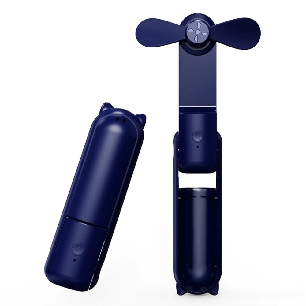 USB Rechargeable Handheld Mini Fan 3 Gears Pocket Silent Fan Folding Flashlight Fan  Summer Outdoor