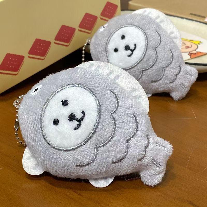 HUA Cute Plush Fish Bear Keychain Cartoon Doll Toy For Women Girls Bag Ornament Car Pendant Keyring Children Gift Accessories