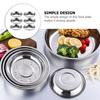 6 Pcs Fruit Tray Stainless Steel Disc Plate Dessert Storage Silver Barbecue Round Dish Travel