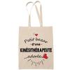 Tote Bag - PLANETEE - Beloved Physiotherapist Woman - Cotton - Printed In France - Beige