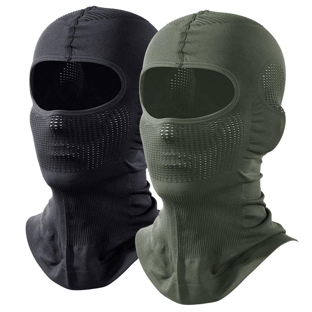 2PCS Breathable Balaclava Motorcycle Full Face Mask Cover Cycling Helmet Liner Windproof Ski Motorbike Hood Cap Cycling Bandana