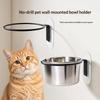 1 Stück Wandmontierte Hundeschüssel Faltbar Edelstahl Erhöhte Hundefutter- und Wassernäpfe Verstellbare Höhe Wandmontiert Katze Futter