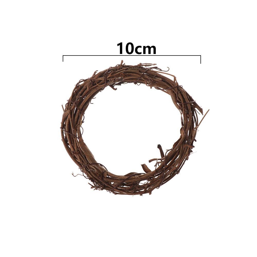 8-30CM Hot Christmas Artificial Wreath Wicker Vine Ring Round/Heart Shape Festival DIY Craft Rattan Garland Xmas Party Decor