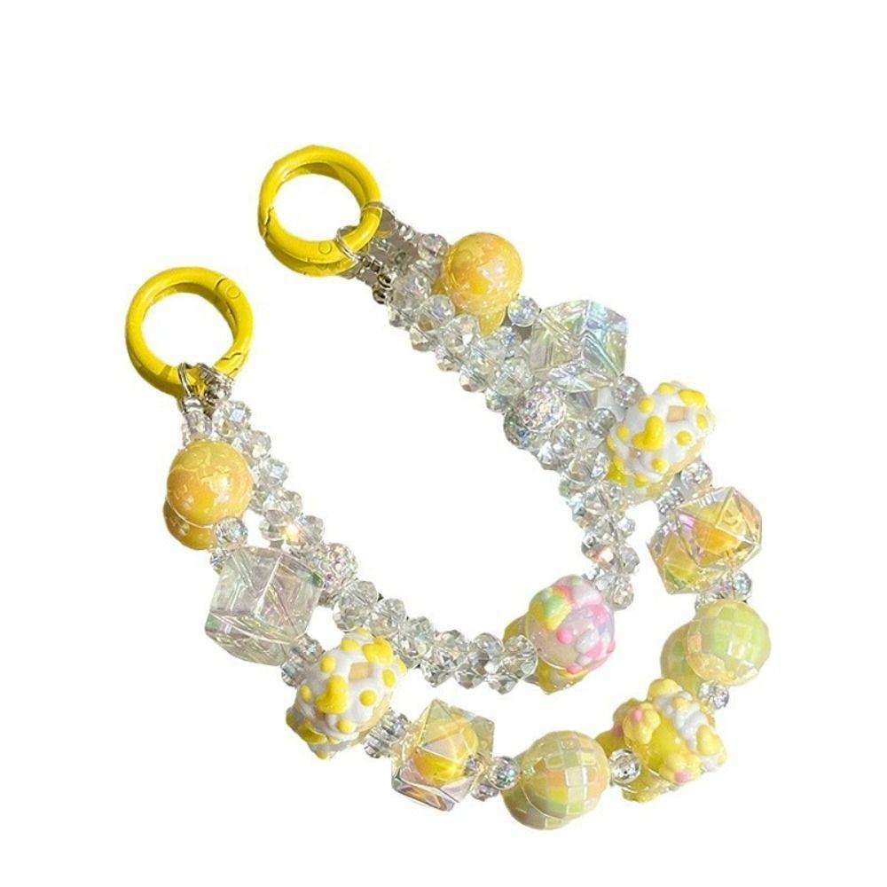

Cube Mobile Phone Strap Glass Phone Lanyard New Phone Charm Rope кавовий