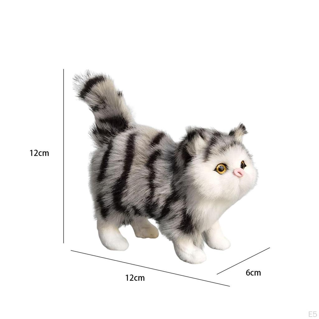 Cute Miniature Simulation Cat Figures Birthday Gift/ Collection Crafts Decoration Small Ornaments