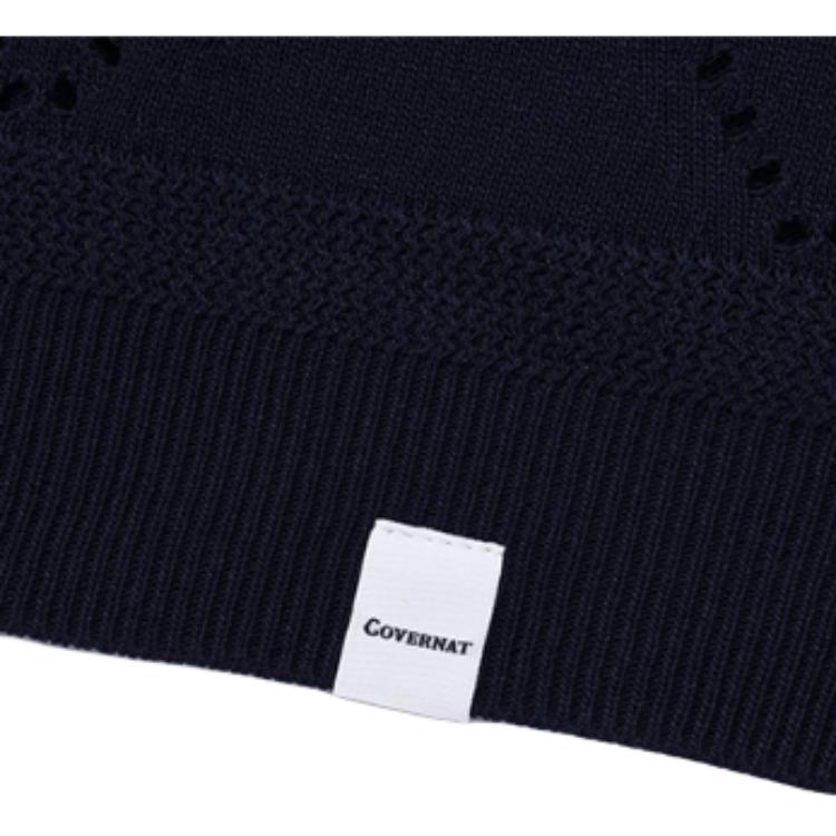COVERNAT Solid Color Comfortable V-Neck Pullover Straight-Cut Vest Unisex tops Navy-Blue CO2302KT02NA