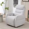 Adjustable Recliner With Footrest Modern Upholstered Armchair Light Gray
