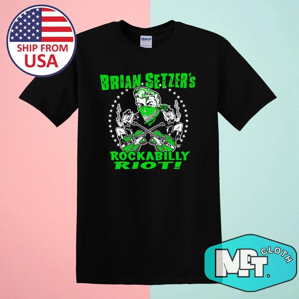 

Brian Setzer Riot Men s Black Size S-5XL XL