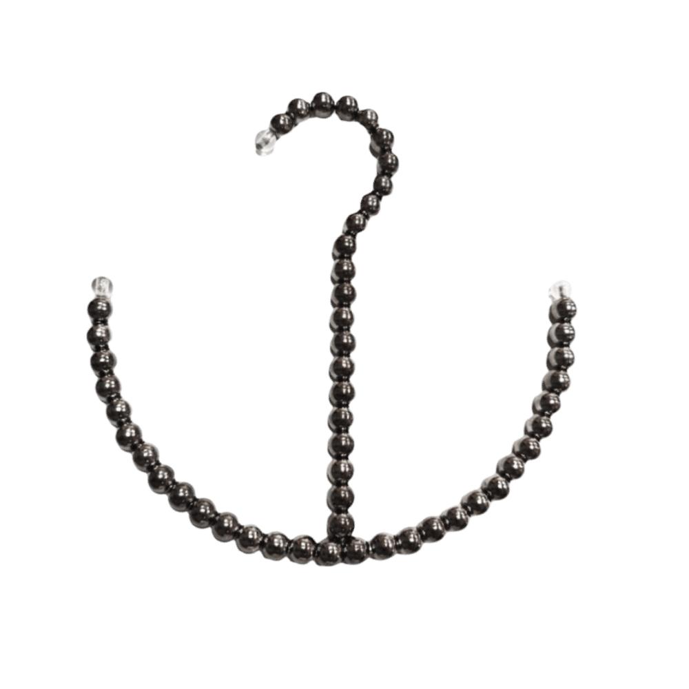 Elegant ABS Pearl Beaded Hanger Beaded Imitation Pearl Coat Hanger Non-slip Tie Rack Wardrobe Organizer