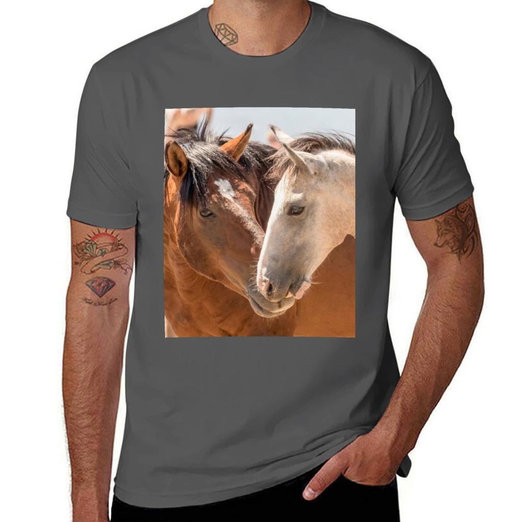 Wild Horses In Natural Area Tshirt Trend Art Print Tshirt