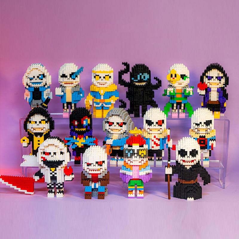 Interesting Toys Unisex Kids Undertale Micro Building Blocks Toriel Sans Diamond Assembled Game Model Monster Mini Brick Zombie Figure Kid Toys For Gift