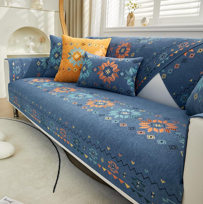 Autumn Sofa Cover Towel Modern Non-slip Bohemia Couch Seat Cushion Corner Towel Mats Floral Geometric Stripe Sofa Covers 1pcs