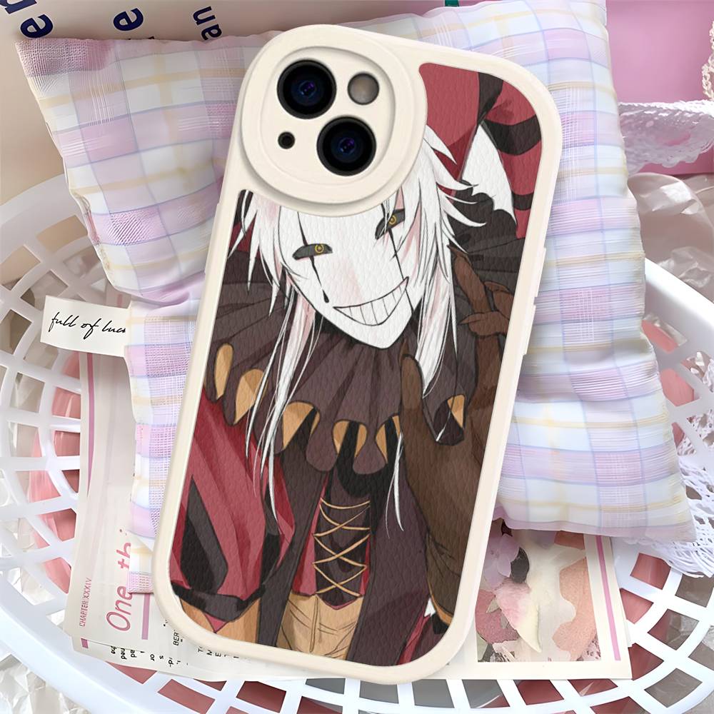 Anime The Freak Circus Pierrot Leather Phone Case For IPhone 16 15 14 17 Pro Max 11 12 Mini Plus Soft Shell