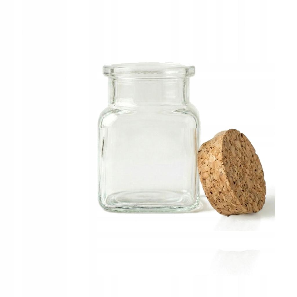 5X Jar 120Ml Jar With Natural Cork For Spices Herbs Candles