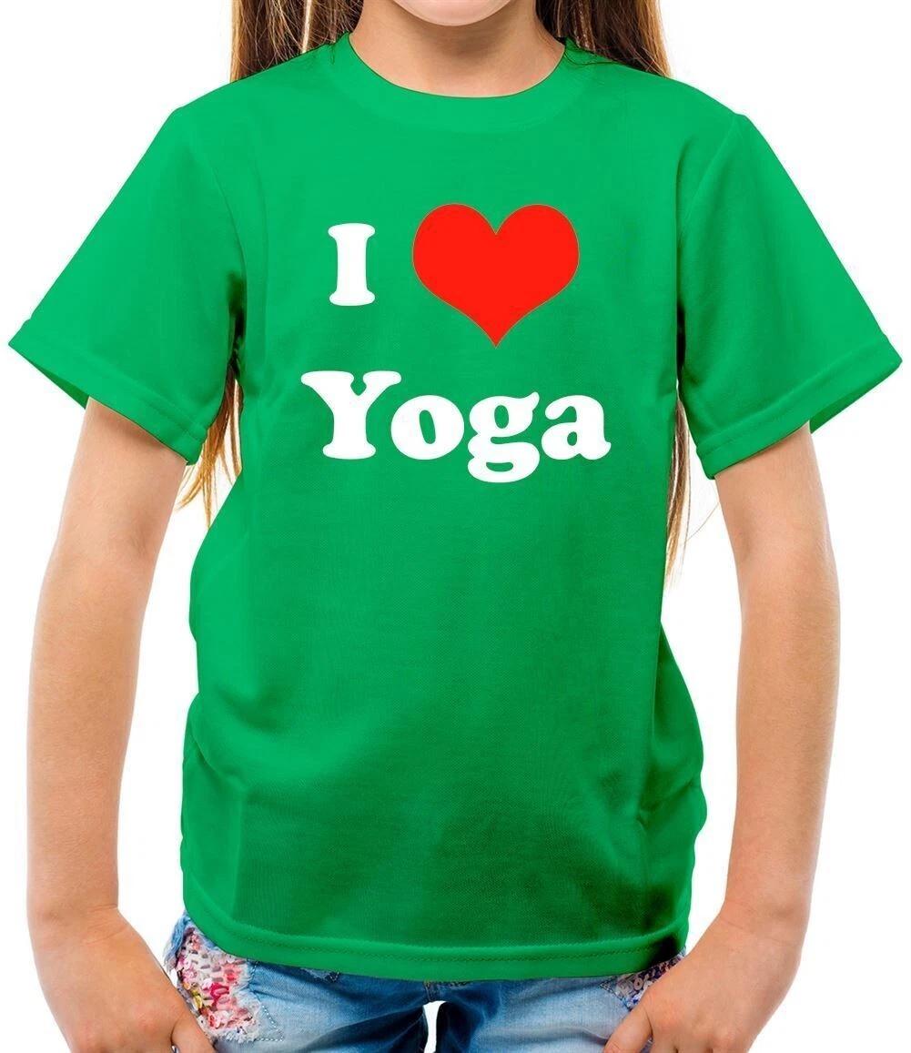 I Love Yoga Kids T-ShirtFitness Spiritual Gymnastics Exercises 110