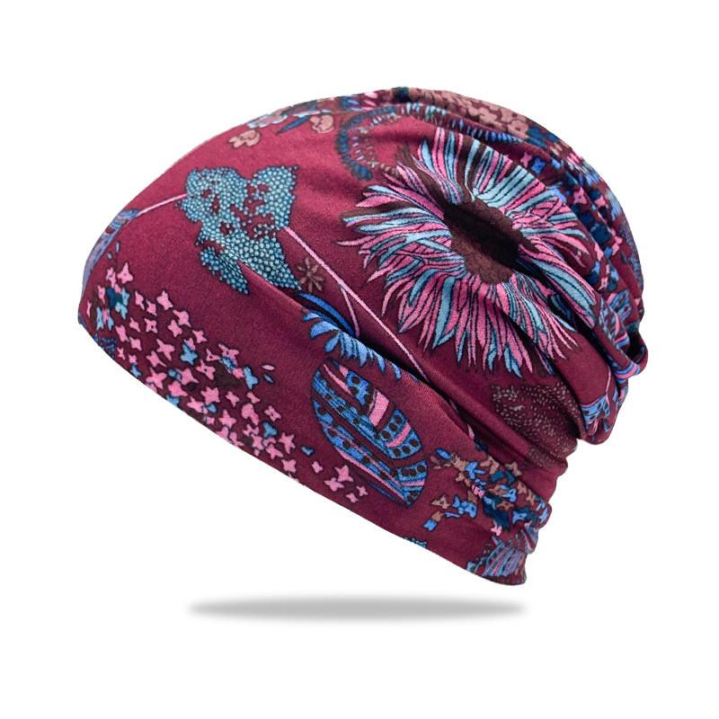 Letter Print Women Hat Double Layer Pullover Breathable Windproof Cap Artistic