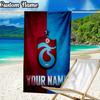 Custom Name Trabzon-spor football Beach Towel - Soft, Ultra-Absorbent Microfiber, Lightweight, Perfect for Beach, Parties, Travel, Camping