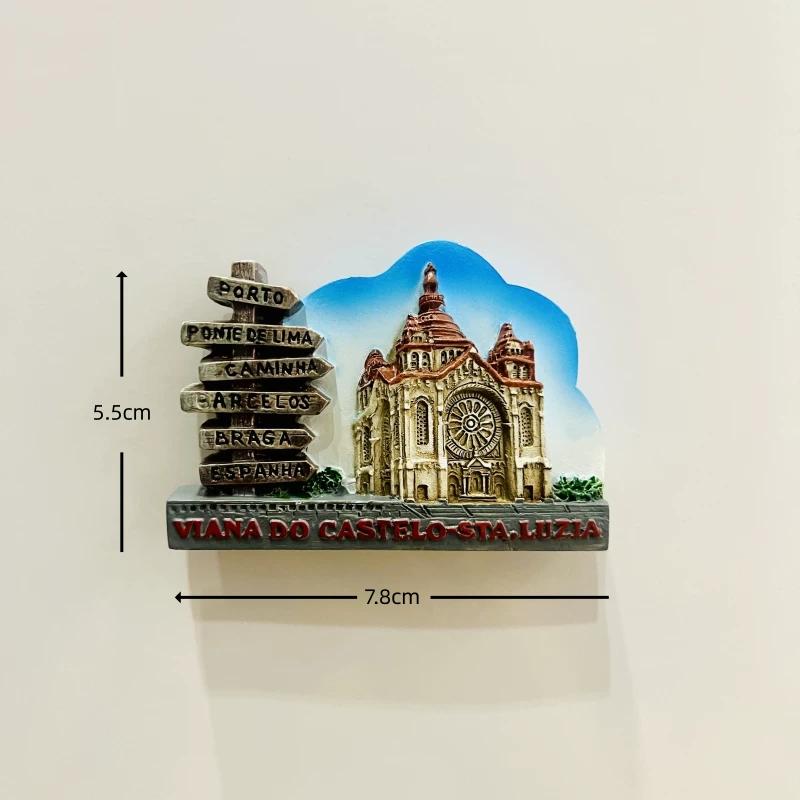 Lisbon Portugal Resin Fridge Magnet Stickers Travel Souvenir Gift Landscape Refrigerator Magnet Home Kitchen Decor