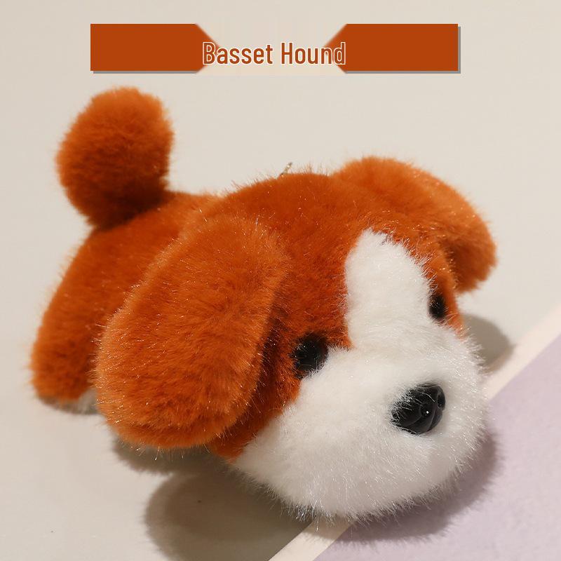 Puppy Plush Dog Doll Keychain Charm - Small Desk Companion Toy for Girls