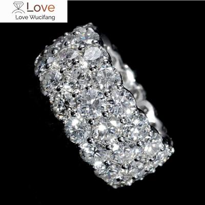 Anel de Dedo Feminino de Luxo Deslumbrante Zircônia Completa de Alta Qualidade Presente de Aniversário Acessórios de Festa para Dama Nobre