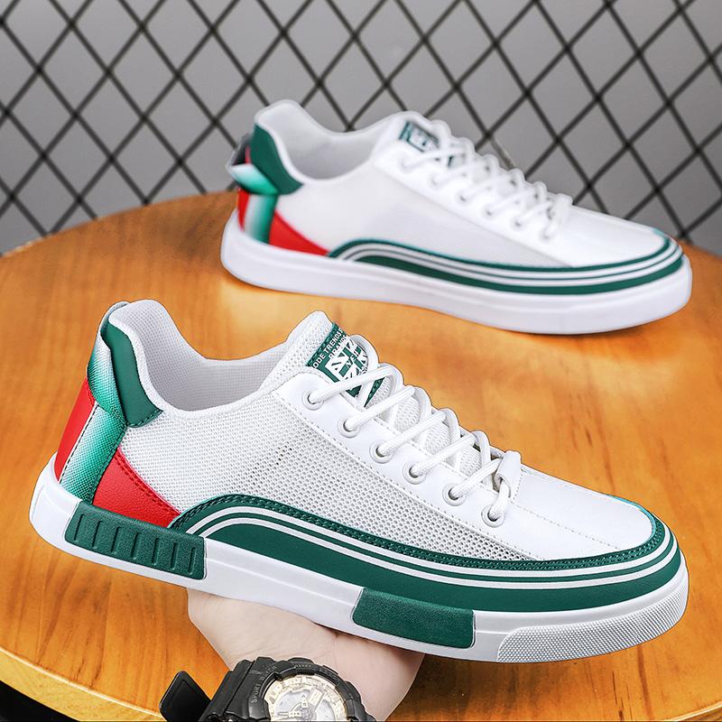 

Новые летние кроссовки с сеткой, повседневная мужская обувь, удобная обувь с сеткой, универсальная дышащая студенческая модная обувь 38 белый