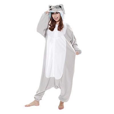 Silberwolf Kigurumi Kostüm, Unisex, Einheitsgröße