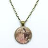 Pingente de Cúpula de Vidro Cabochão Menina Fada Melanie Martinez Retrô Moda Joia de Cristal