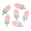 10 piezas 12x32mm Encantos Colgantes de Resina con Forma de Paleta de Helado Coloridos y Lindos para Collares Pulseras Colgantes Accesorios para la Fabricación de Joyería DIY