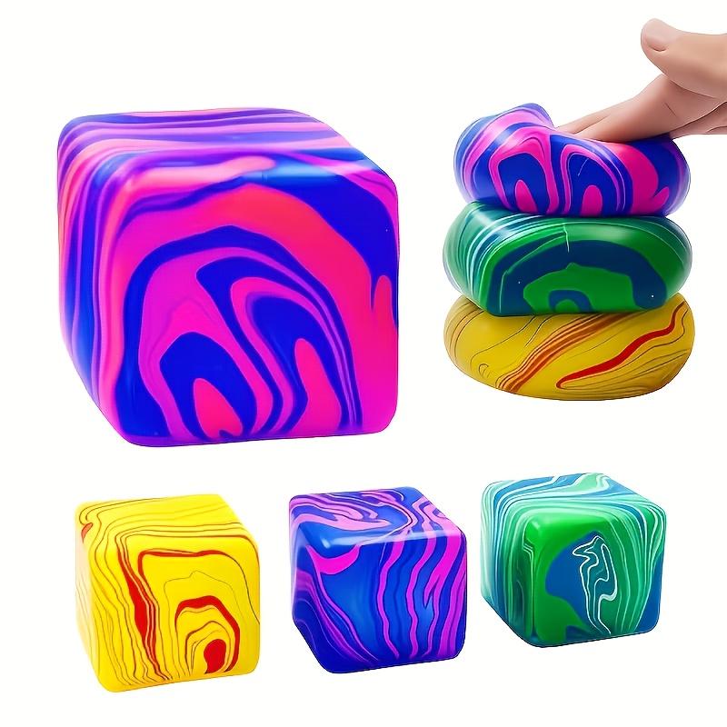 Malt Sugar Squishy Cube: Clear Jelly Stress Relief Toy, Super Soft Dough Fidget, Asmr Squeeze Toy For Anxiety, Nice Cube