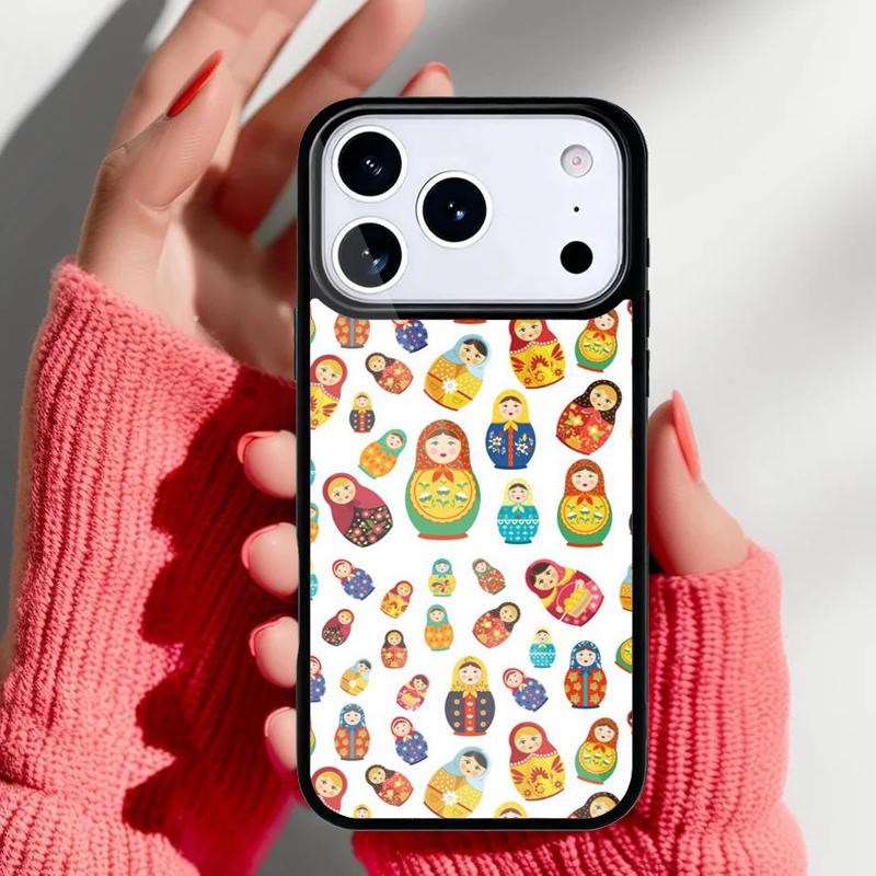 Russian Dolls Matryoshka Phone Case for iPhone 17 Air 16e 15 14 13 Pro Max Back Cover for 12 11 Pro Coque