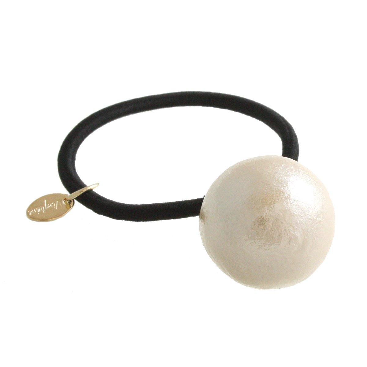 

VINGTAINE Хлопковая резинка для волос с жемчугом, простой классический аксессуар для волос Kisuka H7034 [Vantaine] (M)