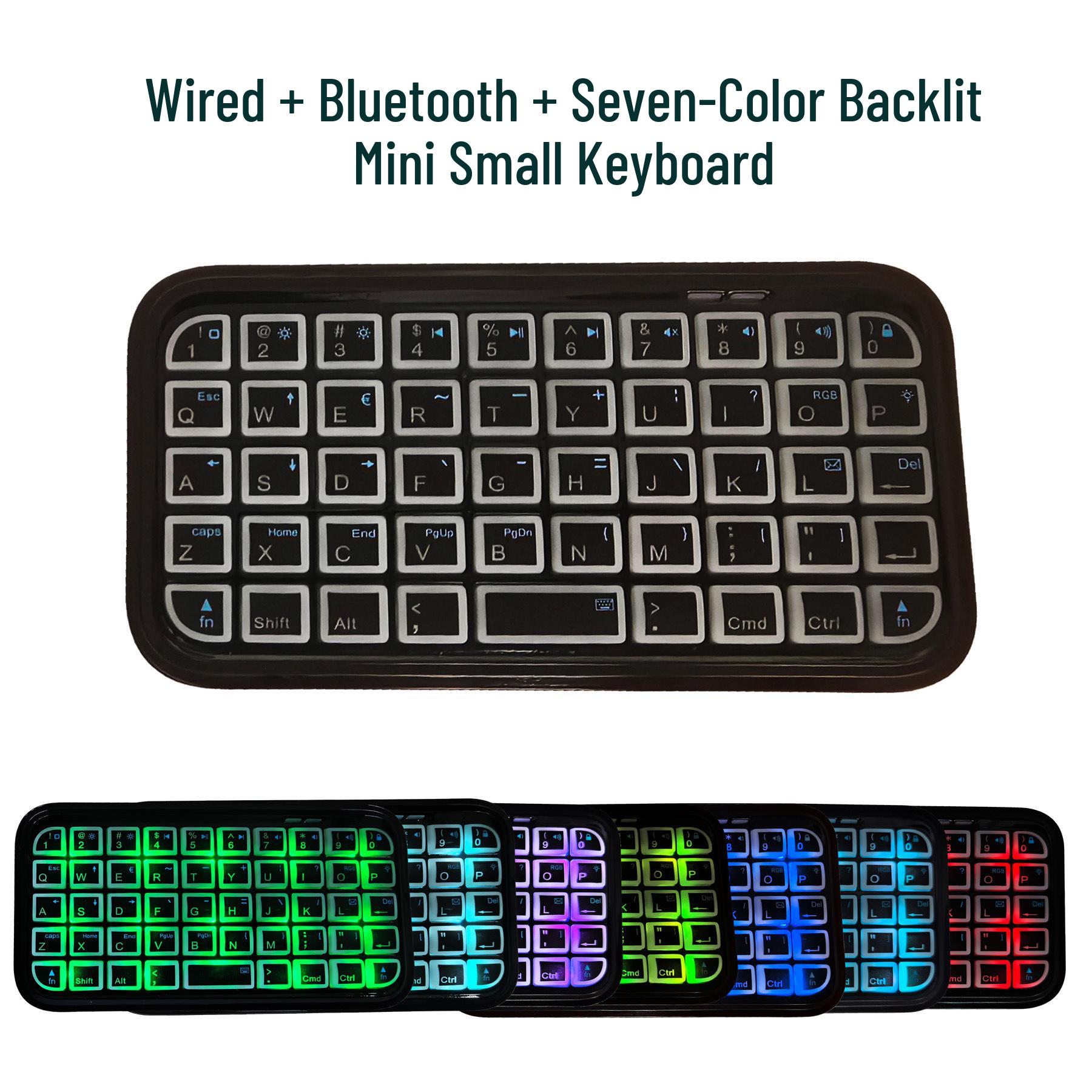 

Universal Three-Mode Wireless Luminous Mini Bluetooth Keyboard чорний