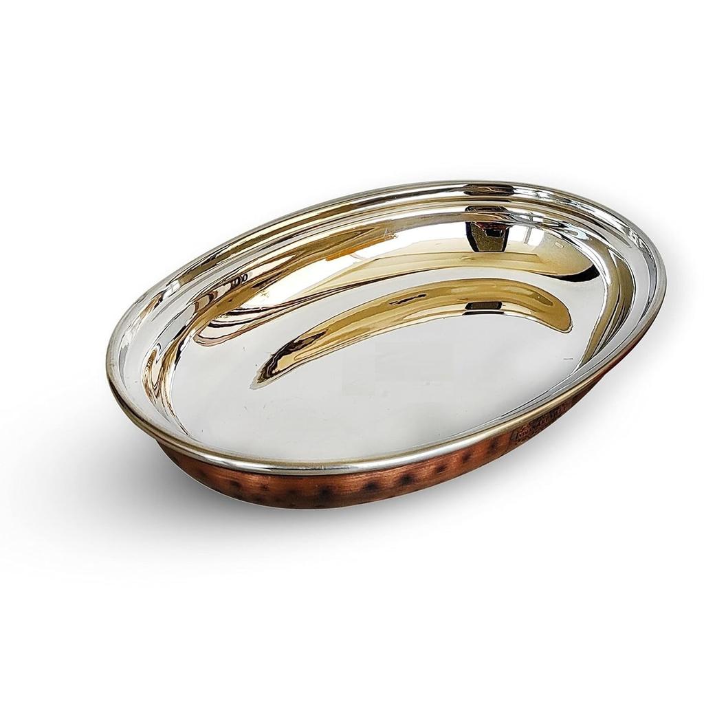 @ Steel Copper Oval Platter For Serveware & Tableware 368 Gm Zr-9098-60%Off