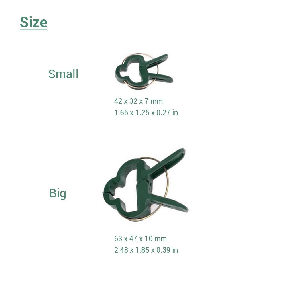 20pcs Reusable Plastic Plant Support Clips Clamps for Plants Hanging Vine Garden Greenhouse Vegetables Tomatoes Clips
