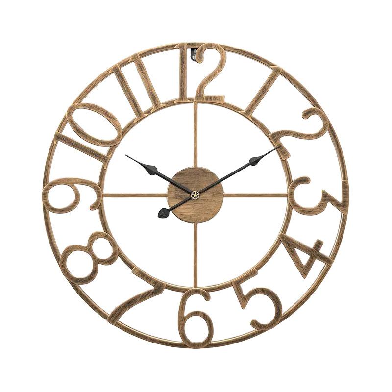 Creative Digital Wall Clock Retro Living Room Wall Watch Bedroom Simple Silent Clock Home Aesthetic Decorative Ornaments