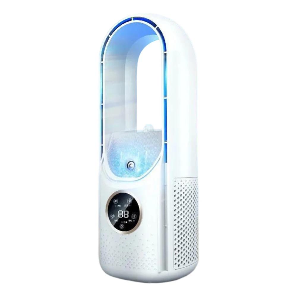 6 Speed Control Electric Fan Timer Function Leafless Desk Fan Portable Desktop Air Cooler
