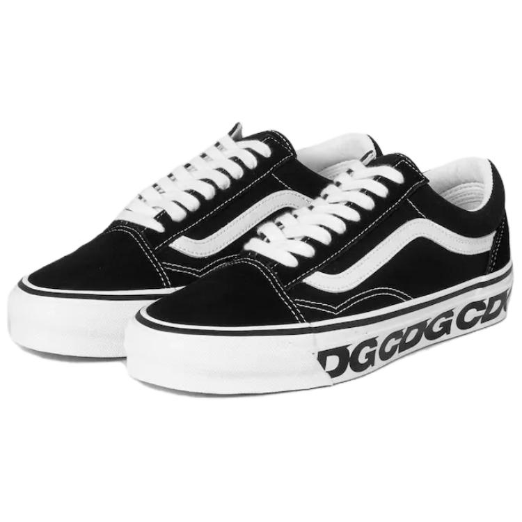 Vans CDG X  Old Skool 36 Comfortable Low-Top Skate Shoes Men Sneakers Black White VN000SHEPU7