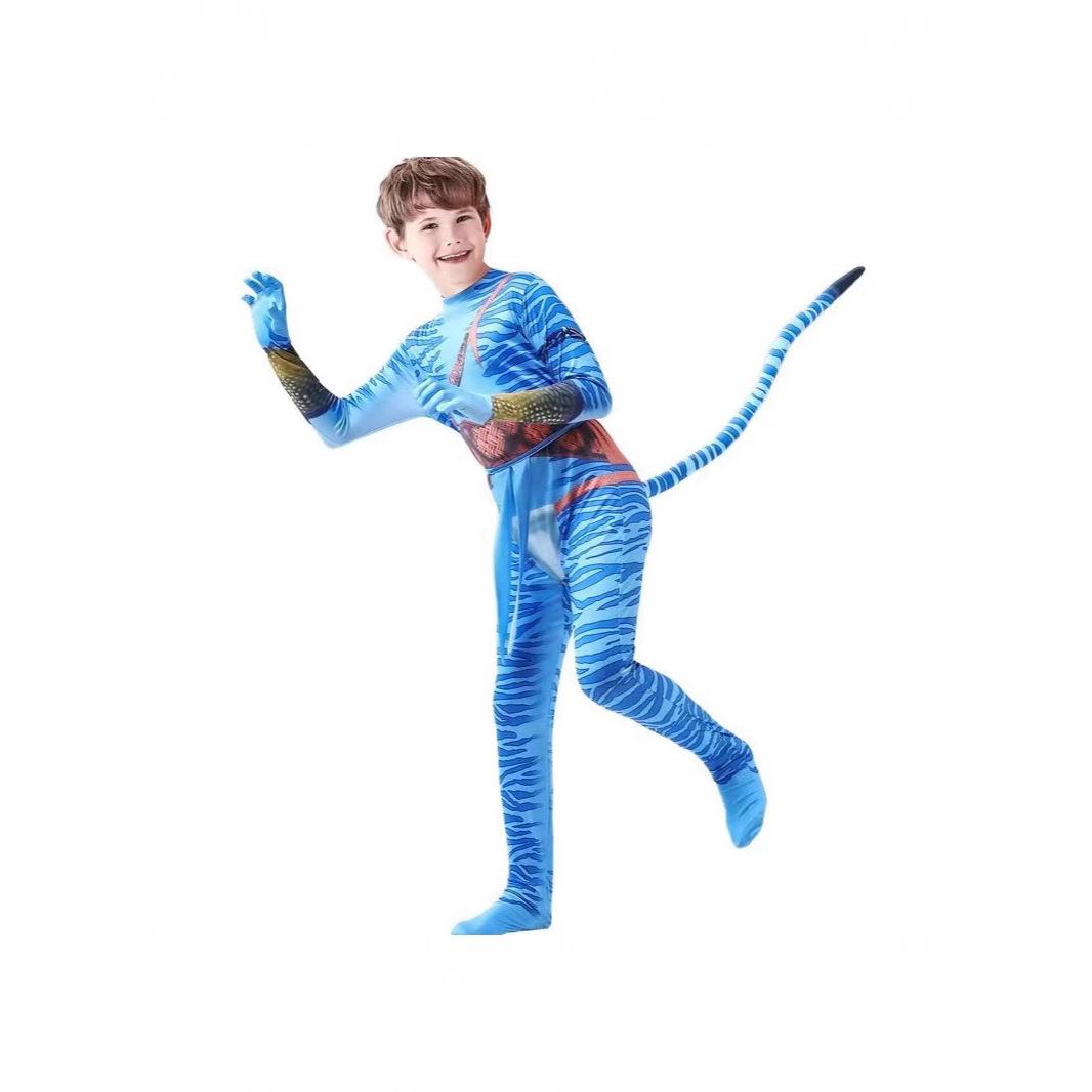 

Halloween Cosplay Avatar Kids Stage Costume Hero Adult Jumpsuit Tights Costume 100