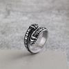European and American Retro Stainless Steel Men and Women Suitable Ring Viking Character Snake Ring