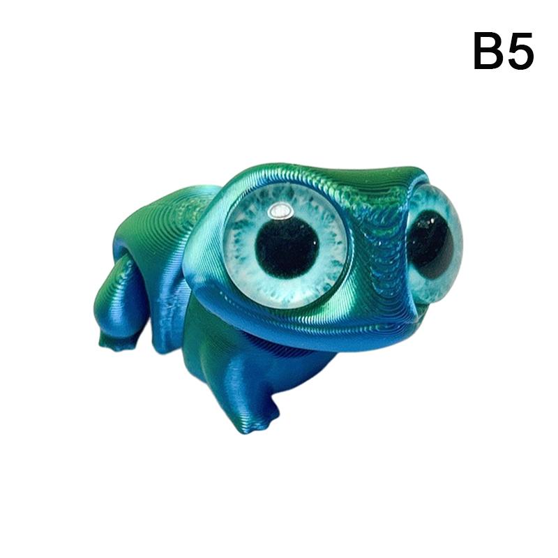 

Напечатанная на 3D-принтере многосуставная лягушка мультяшная кладбищенская лягушка подвижная большеглазая лягушка декор статуэтка украшение для рабочего стола мини-подарок