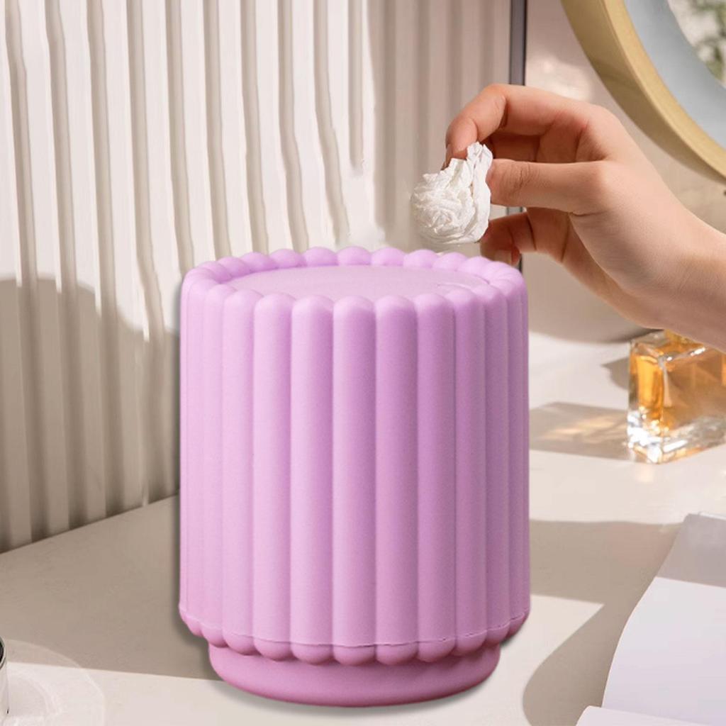 Small Press Top Desktop Trash Can Accessories Tabletop Garbage Can