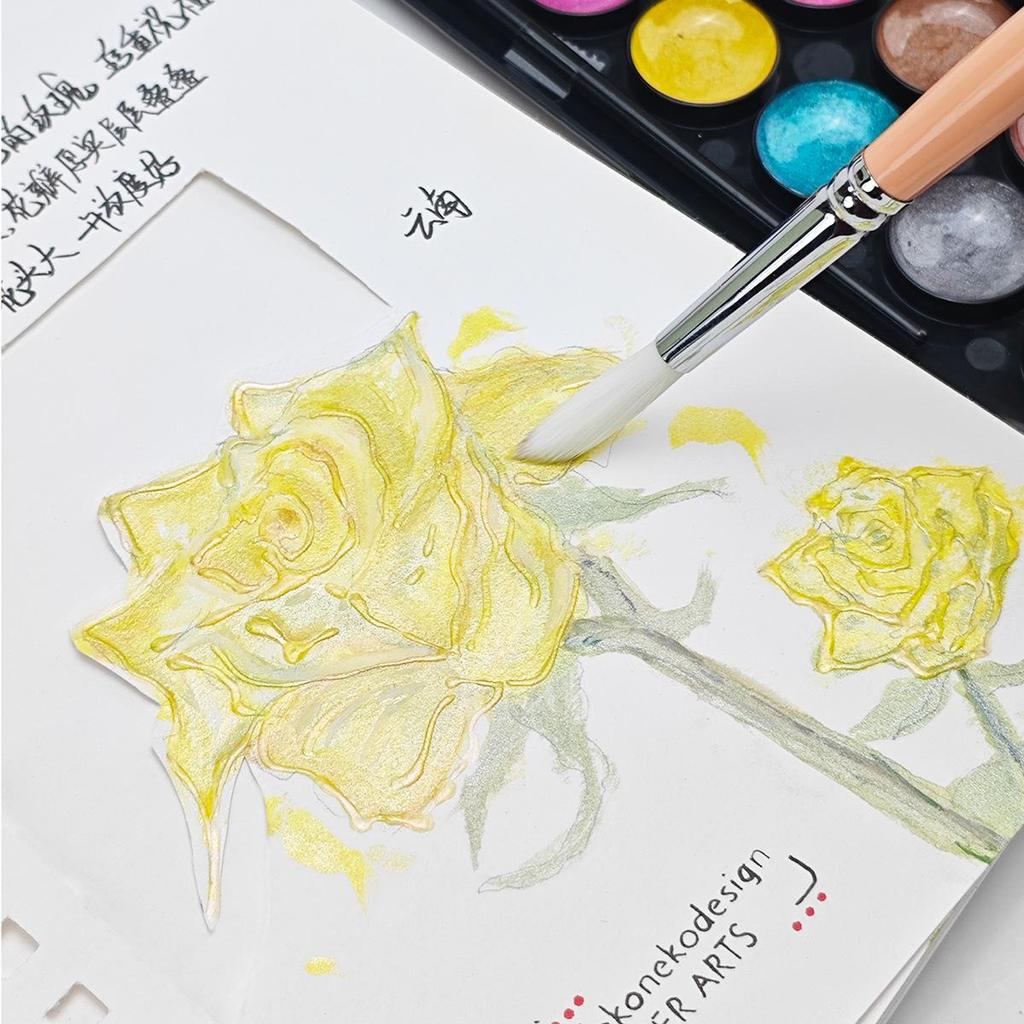 Huideler Perle 36-Farben Waschbares Aquarellfarben-Set für Anfänger & Profis