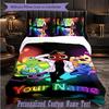 Personalized 3Pcs Bedding SetRainbow Friends Custom Text Duvet Cover Pillowcase Set Bedroom Gift