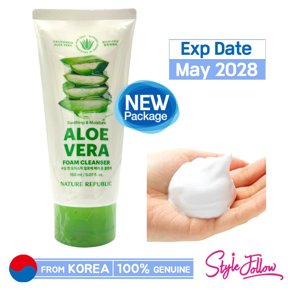 Nature Republic Beroligende og fuktighetsgivende Aloe Vera skumrens 150ml