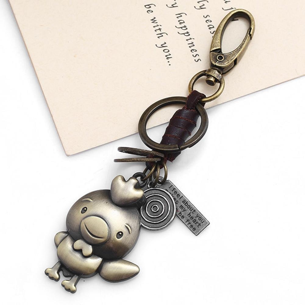 

Мультяшные Животные Форма Кожа Ручной Работы Плетеный Брелок Подвеска для Подвешивания Украшение для Сумки(Стиль 2)